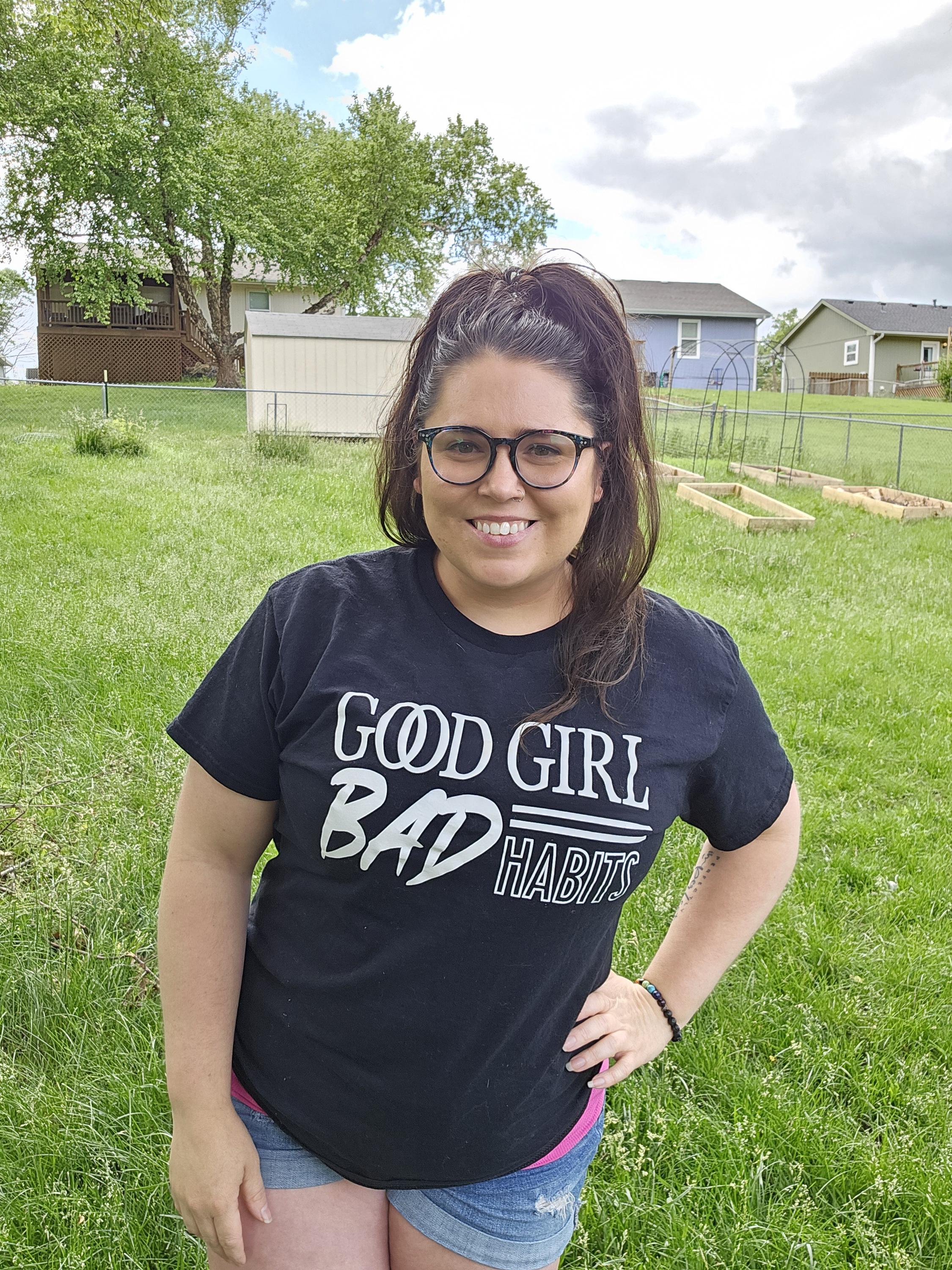 Good Girl Bad Habits Black T-Shirt