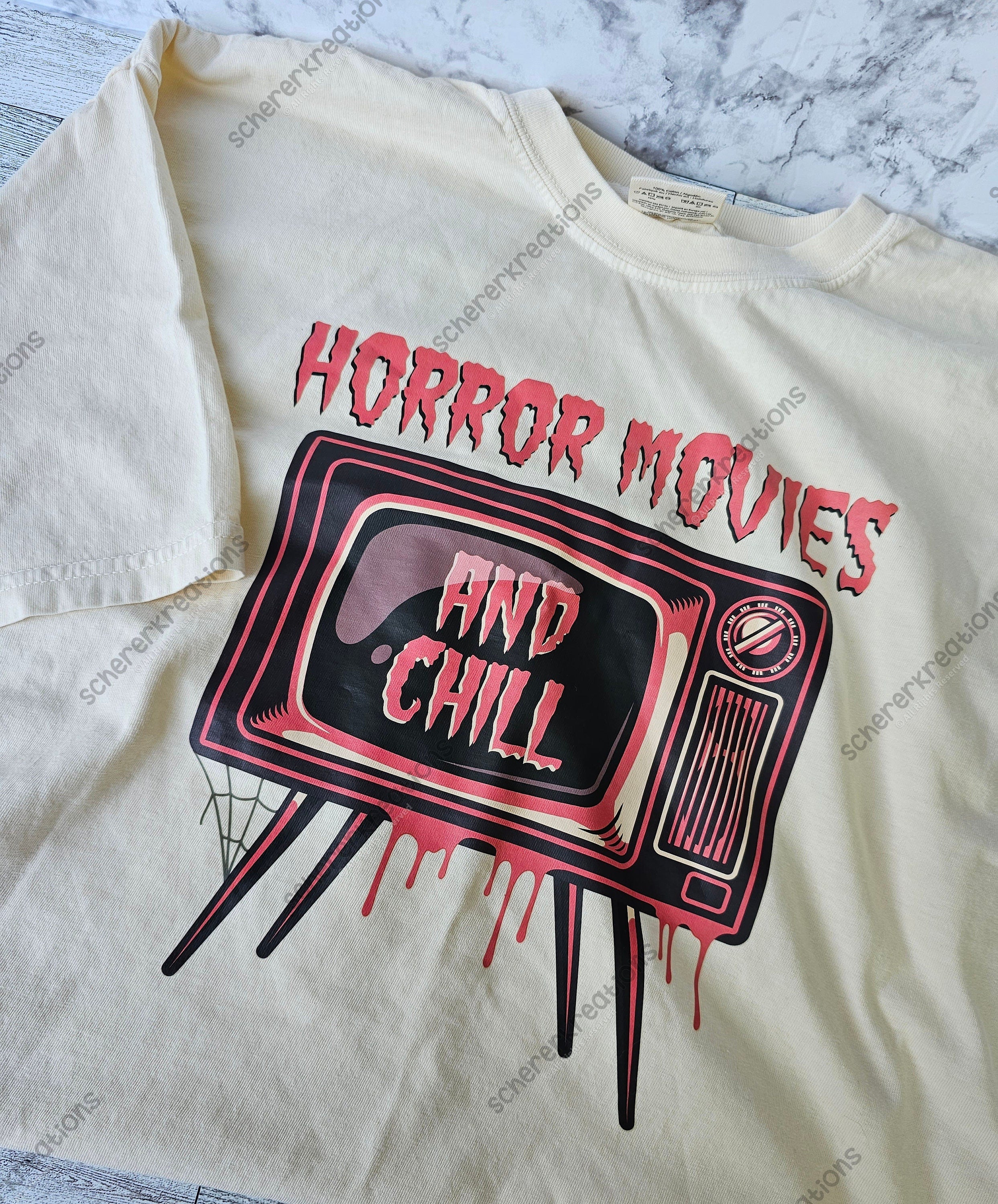 Scream and Stream Horror Movies and Chill Graphic Tee