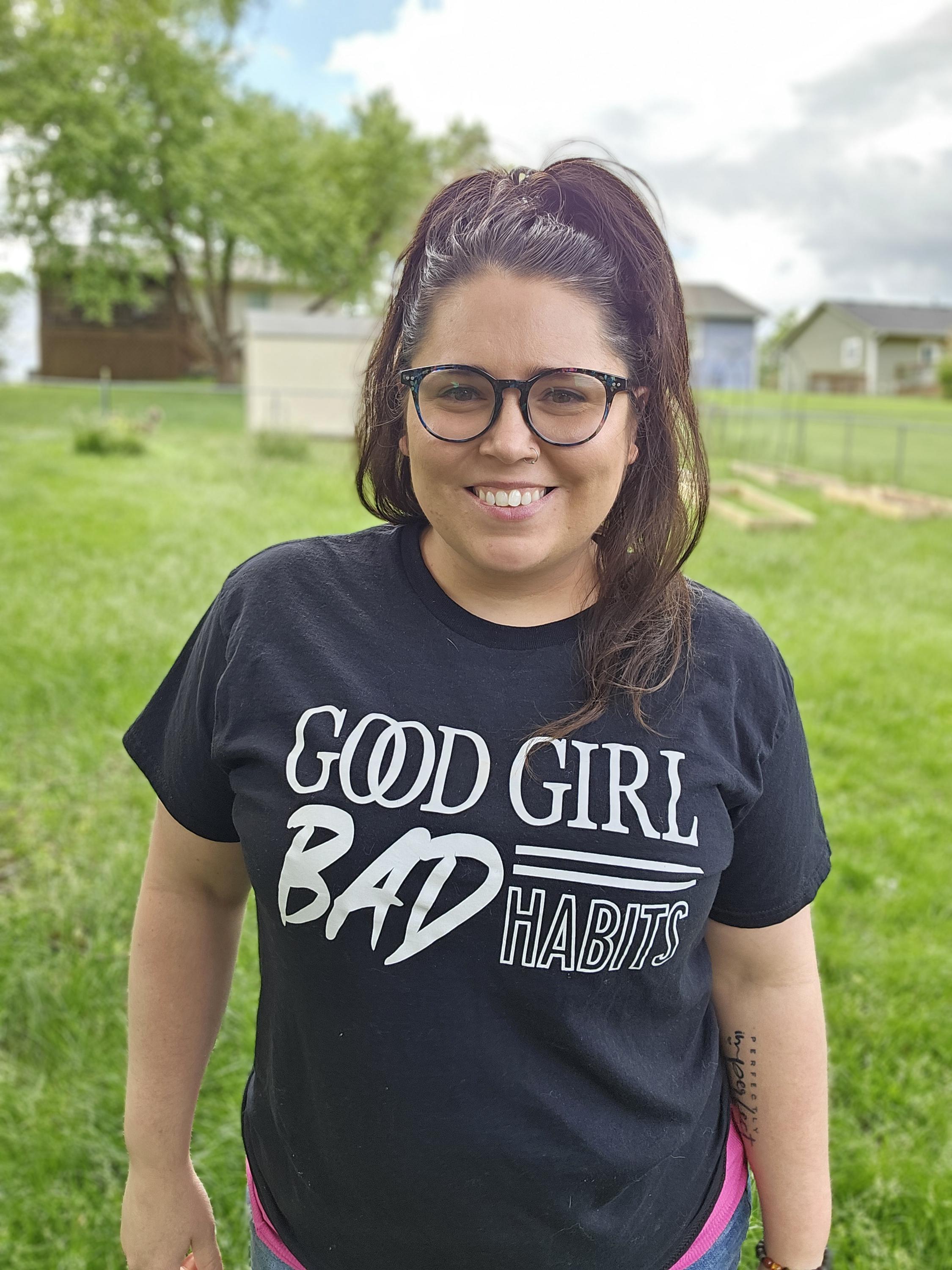 Good Girl Bad Habits Black T-Shirt