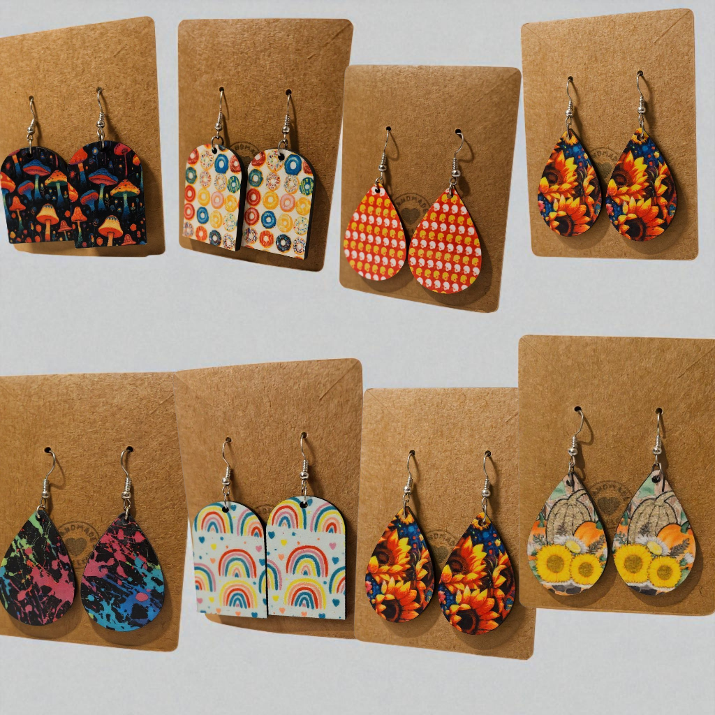 Cinematic-Boho Statement Earrings – Double-Sided & Handmade