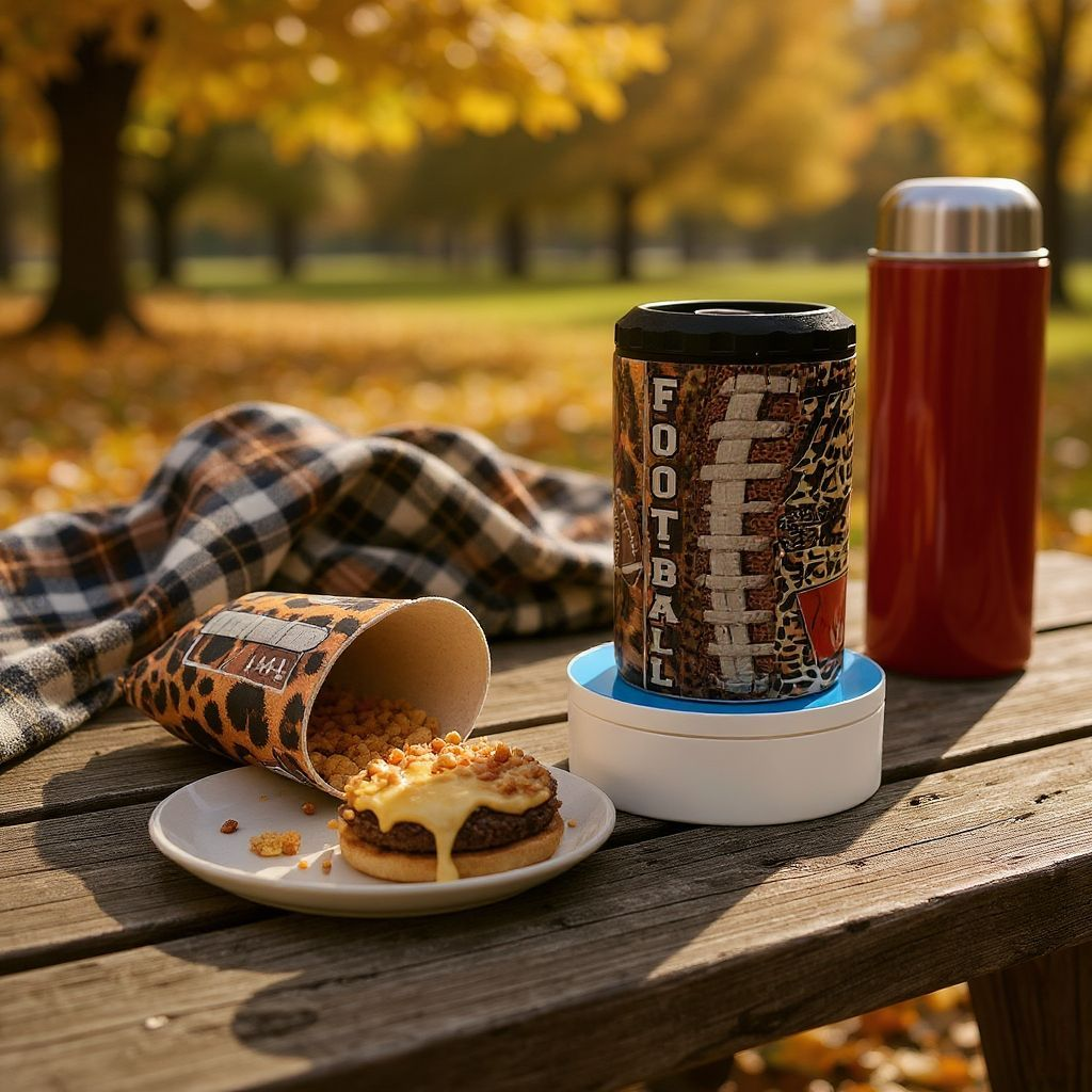 Wild Game Day Can Holder – Leopard Print Football Vibes